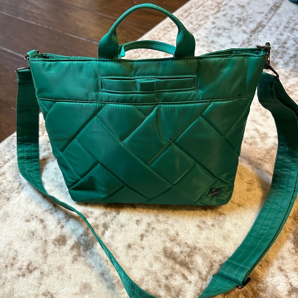 Lug Tenor 2pc Crossbody Bag in Kelly Green